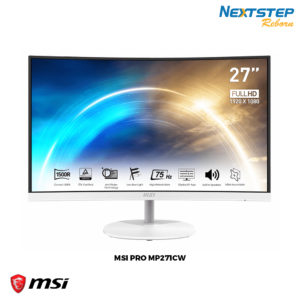 monitor msi pro mp271cw curved 75hz white