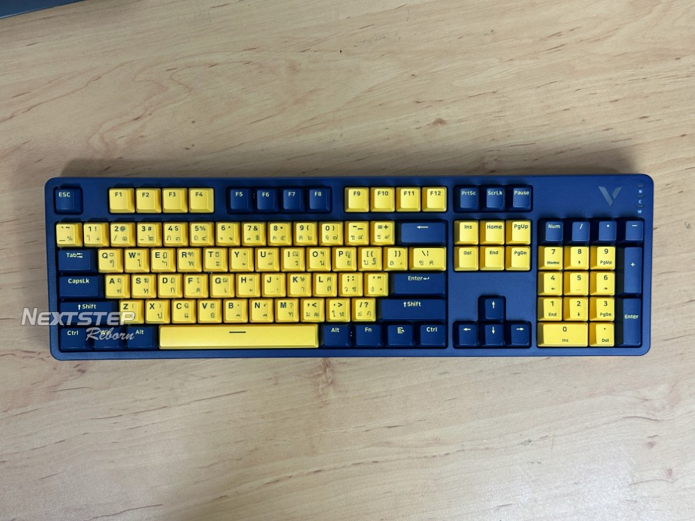 photo Keyboard Rapoo V500Pro Yellow-Blue (2)