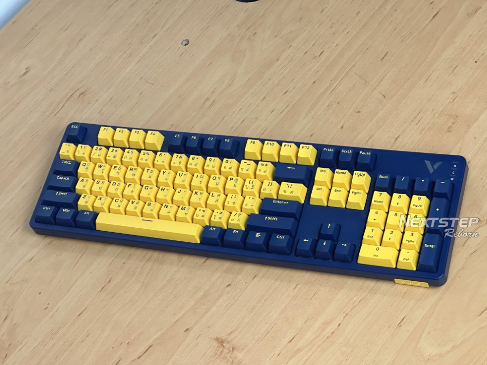 photo Keyboard Rapoo V500Pro Yellow-Blue (3)