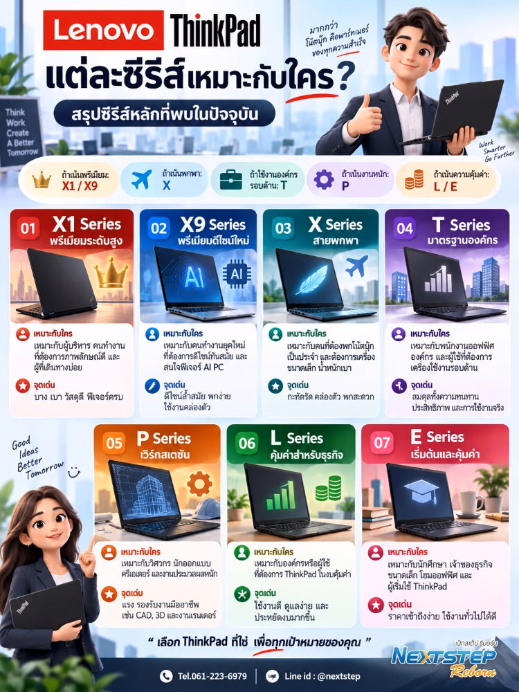 lenovo ซีรี่ thinkpad มีทั้งหมดกี่ซีรี่ส์